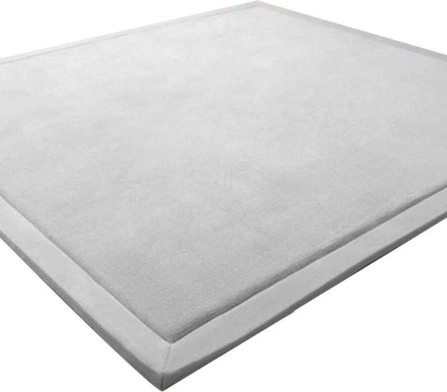 Speelmat Zacht Verdikking Koraal Fluweel Tapijt Kinderen Grijs Antislip 100 x 200 cm