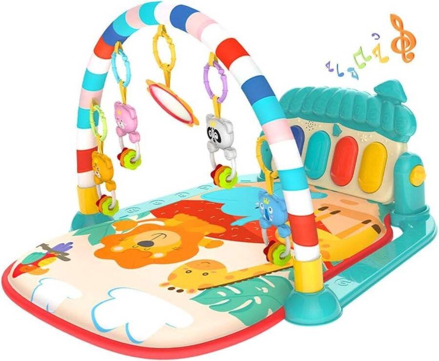 Speelmatten voor Baby's Speelkleed met Muziek en Activiteiten Tummy Time Mat voor Pasgeboren Peuters (Groen)