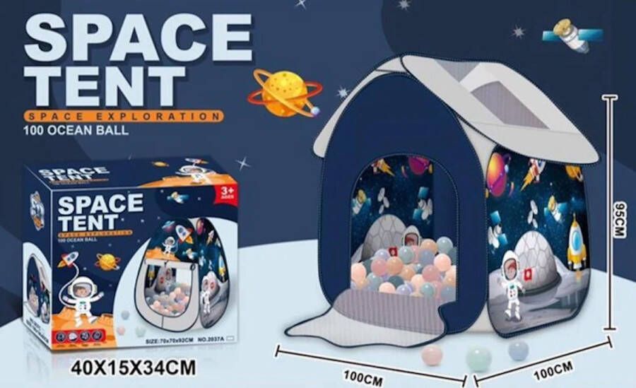 Speeltent astronaut incl 100 ballen