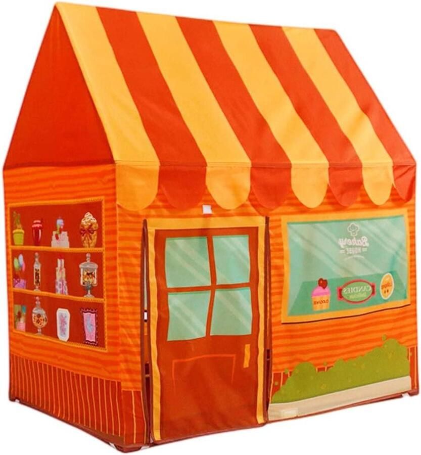 Speeltent Bakery Room Play Tents Kids Pop up Tents Outdoor Playhouses Teepee Tent Toy Orange