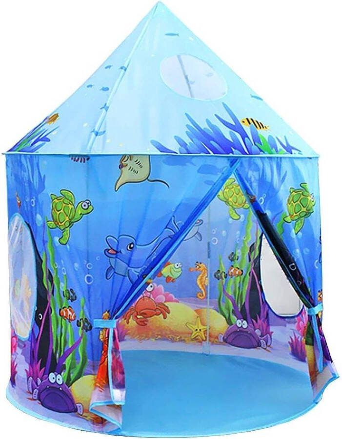 Speeltent Blauwe Oceaan Kasteel Kindertent met Draagtas Speeltent voor Kinderen
