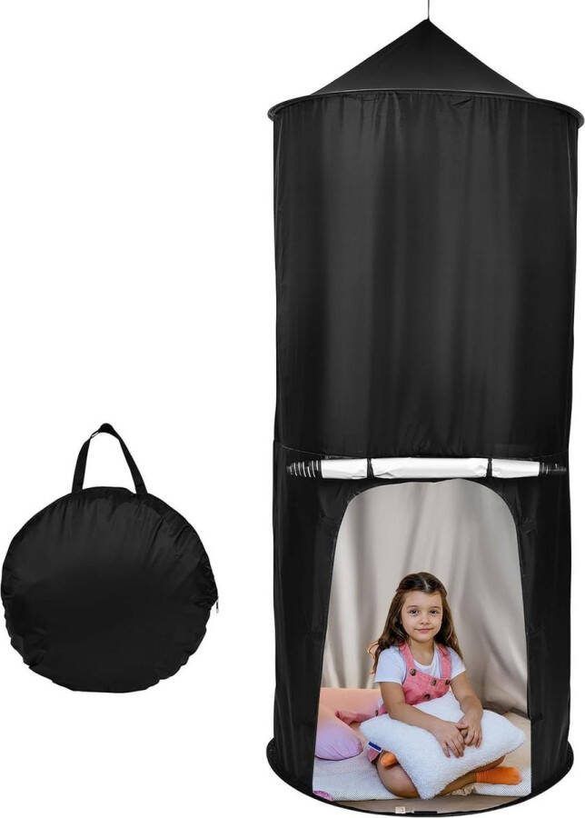 Speeltent Dark Tent Pop Up Tent for Playing and Relaxing Children with Travel Bag Blackout Helps Child with Autism ADHD Anxiety