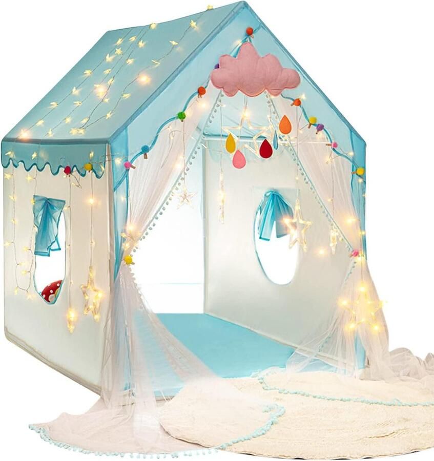 Speeltent Ergocar Play Tent for Children Lock Indoor and Outdoor Portable Castle Boys and Girls Birthday Gift