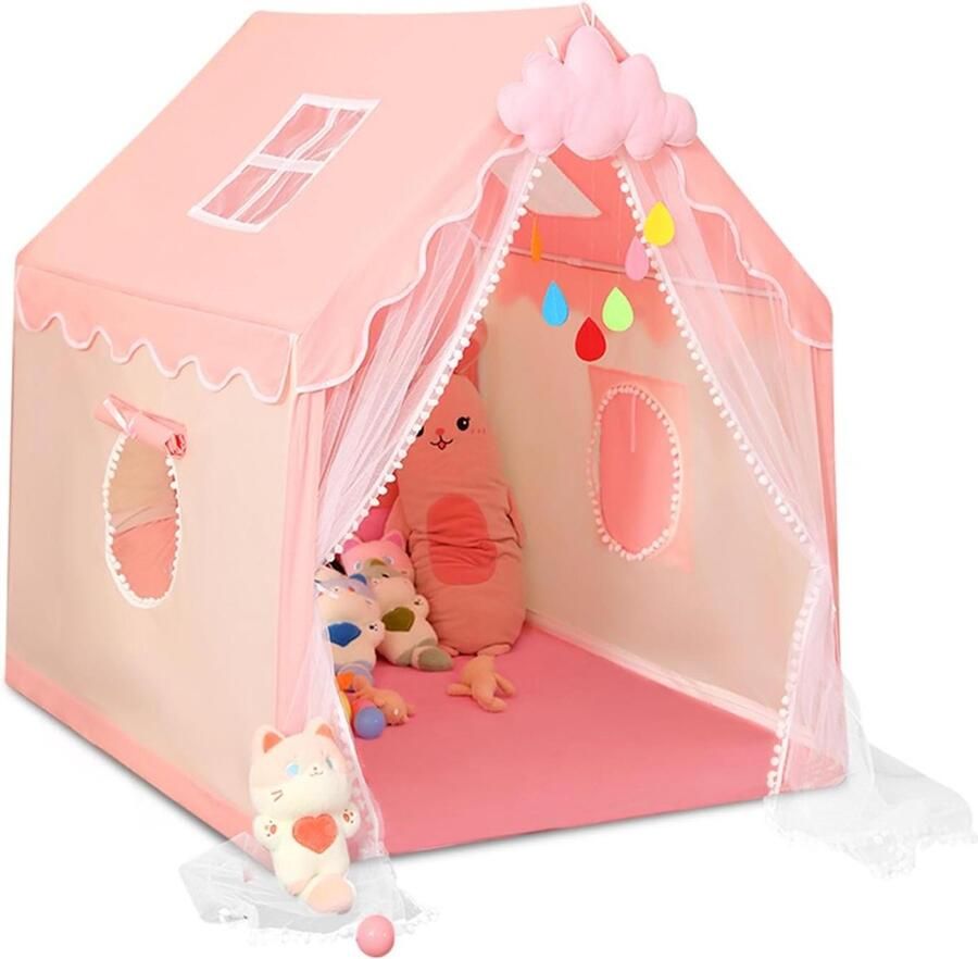 Speeltent voor Kinderen Feeënprinses Kasteel Ademende Speelgoedtent voor Meisjes Jongens Binnen Buiten Kerstmis Verjaardagscadeau Kinderen