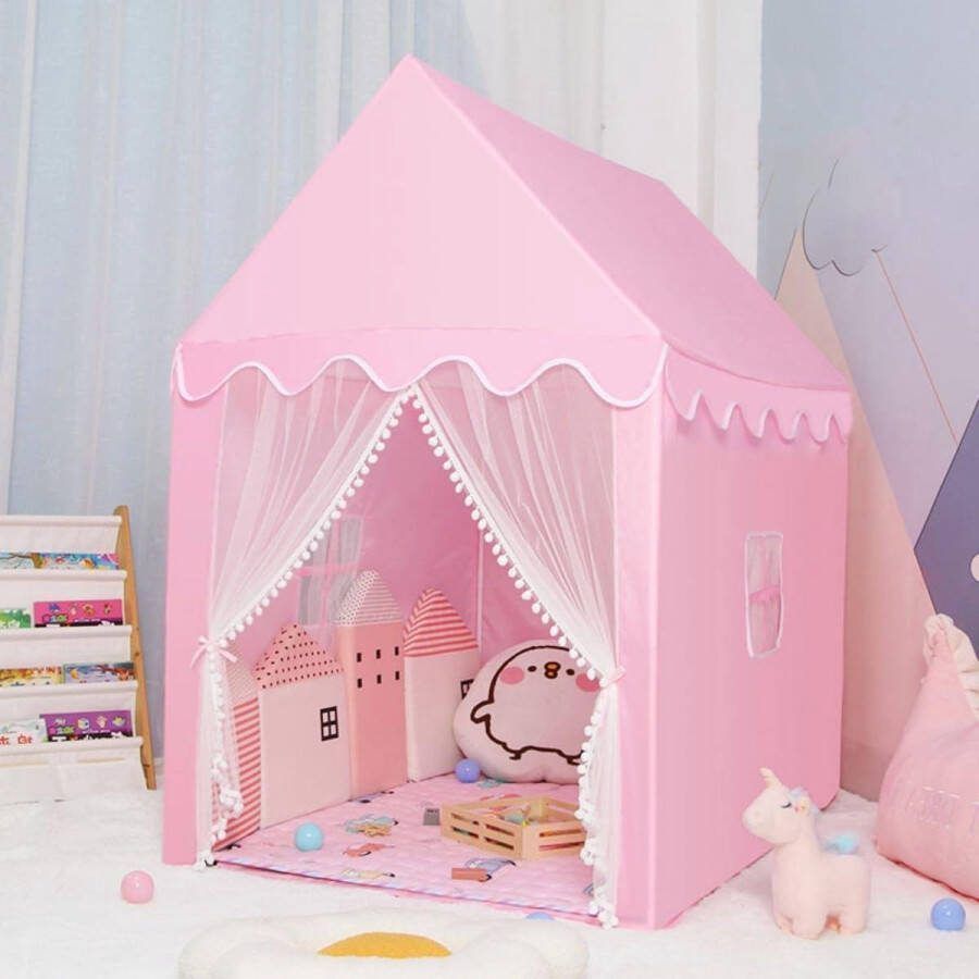 Speeltent Girls Play Tent Kids Princess Castle Kids Tent Playhouses for Kids Garden Gifts for Babies Indoor Outdoor Pink