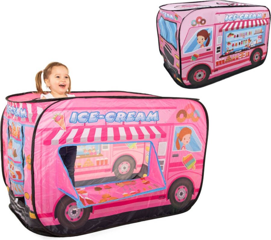 Speeltent IJscowagen Kindertent Speelhuis Ice Cream Truck Rollenspel Pop Up Tent