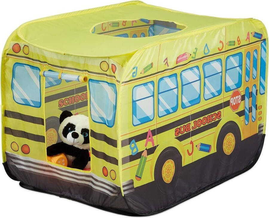 Speeltent pop-up schoolbus kindertent HBD 70 x 110 x 70 cm speeltent kinderen kleurrijk
