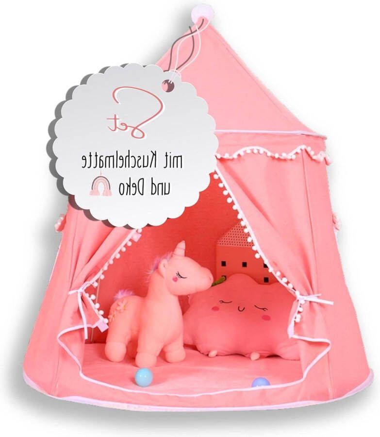 Speeltent Princess Castle Fiberglass Poles Bag Mat Decoration Stable Indoor Play House Teepee Girls Corrose Accessories