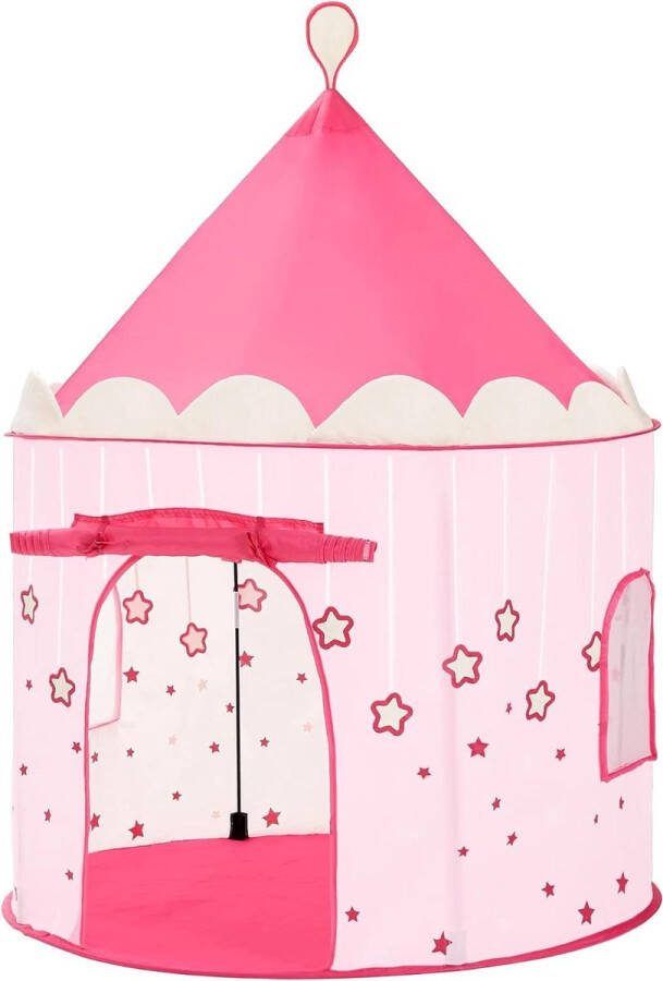 Speeltent prinsessenkasteel meisjes peuters binnen buiten Pop-UP indianentent draagtas roze LPT01PK