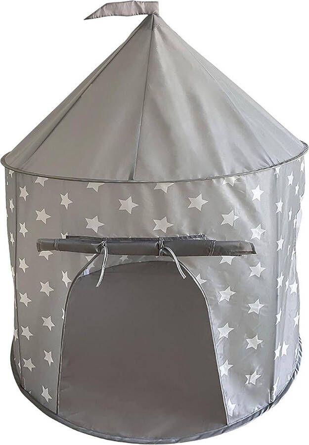Speeltent voor Kinderen Grey White Stars Grijs Speeltent 55541 met Sterrenmotief