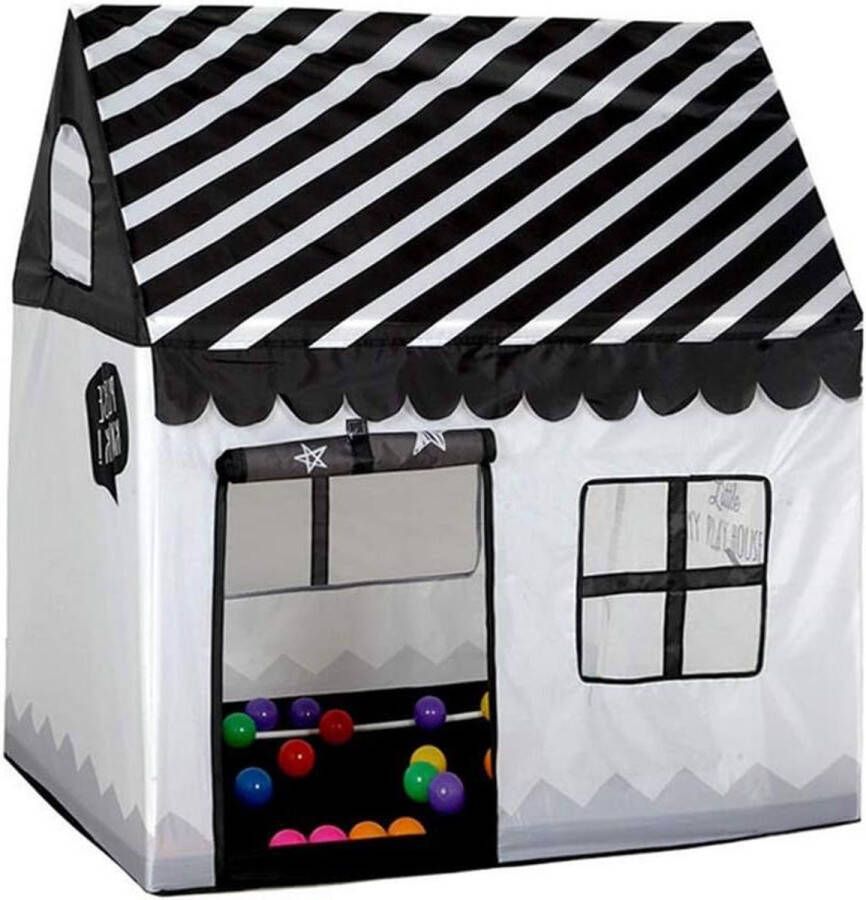 Speeltent voor Kinderen Meisjes Indoor Outdoor Speelhuis Paleis Tenten Zwart-Wit