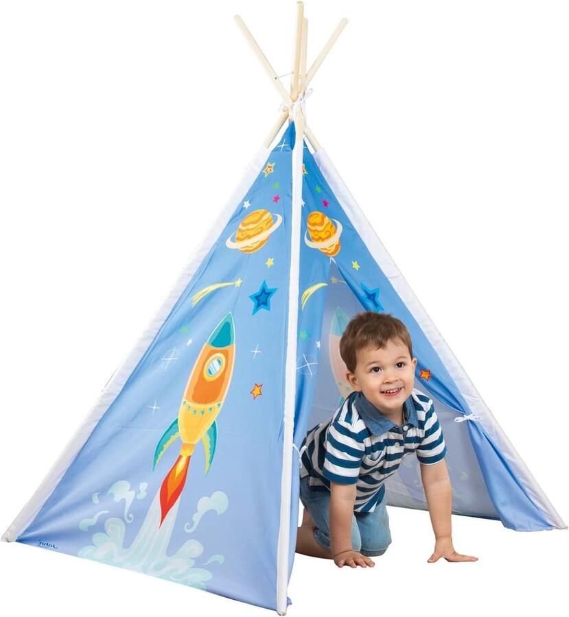 Speeltent voor Kinderen Tipi Speeltent Ruimte met Raketmotief