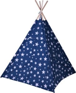 Merkloos Speeltent tipitent Voor Kinderen Met Sterren D103 X H160 Cm Blauw Speeltenten