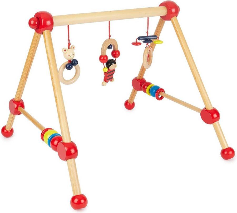 Speeltrapeze hout met figuren ballen voor baby Activiteitencentrum baby gym houten speelgoed