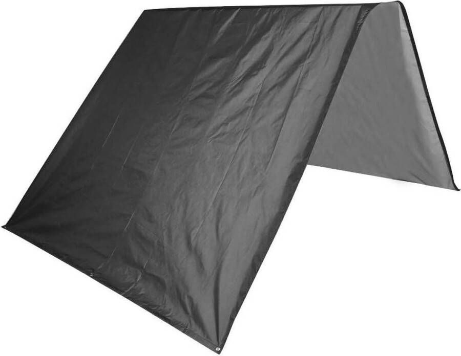 Speeltuindakluifel Kindervervanging Waterdicht Zonnescherm 190T Polyester Taffeta 132x226cm Zwart