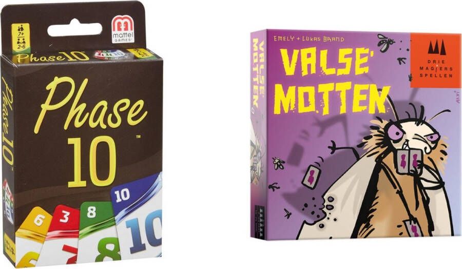 999 Games Spellenbundel Kaartspel 2 stuks Phase 10 & Valse Motten