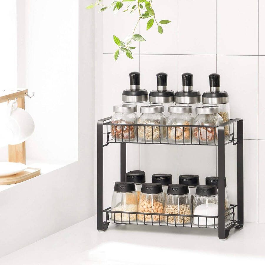 Spice Rack for Spice Shakers Spice Jars Perfect for Storing in the ScKüche Spice Rack with Large Capacity ‎31 x 16 x 25 7 cm; 898 11 gram