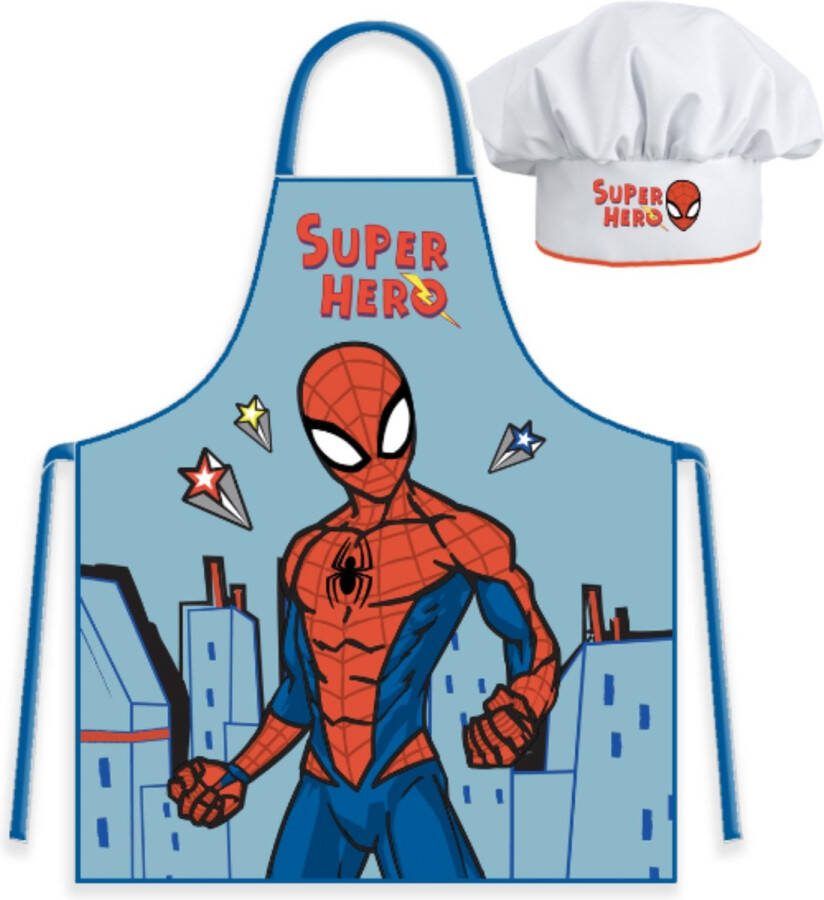 Spiderman Keukenschort voor Kinderen met Koksmuts