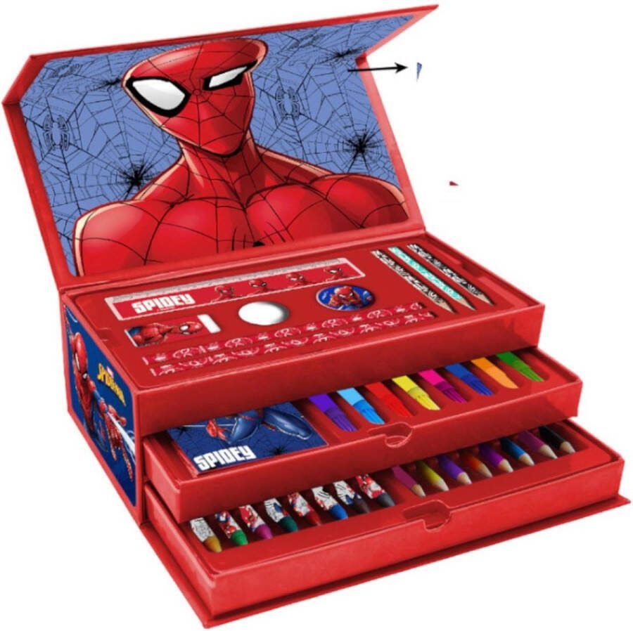 Spiderman Kleurdoos met Lade Web