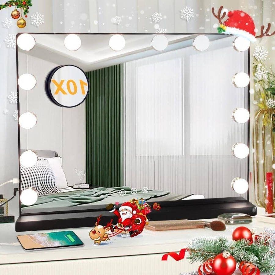 Spiegel met verlichting voor make-uptafel Hollywoodstijl make-up