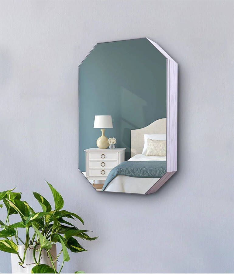 Spiegelkast Voor Wand Make Up Spiegel Wandmontage Spiegels Badkamerkast Cosmetische Opbergkast Voor Sieraden 57x37cm