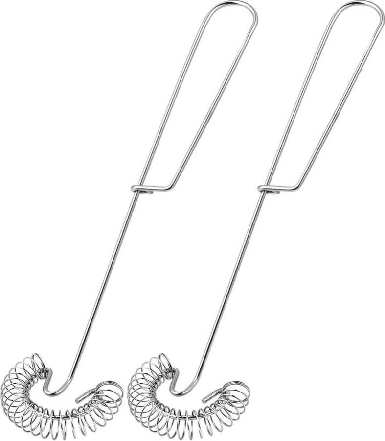 Spiraalbezem garde 2 stuks roestvrij staal mini-veer garde sauzen melk schuimrubber handmixer voor keuken