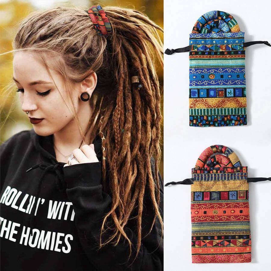 Spiraalvormige haarband + bohemien stijl + paardenstaart + gratis opbergtasje + haaraccessoires