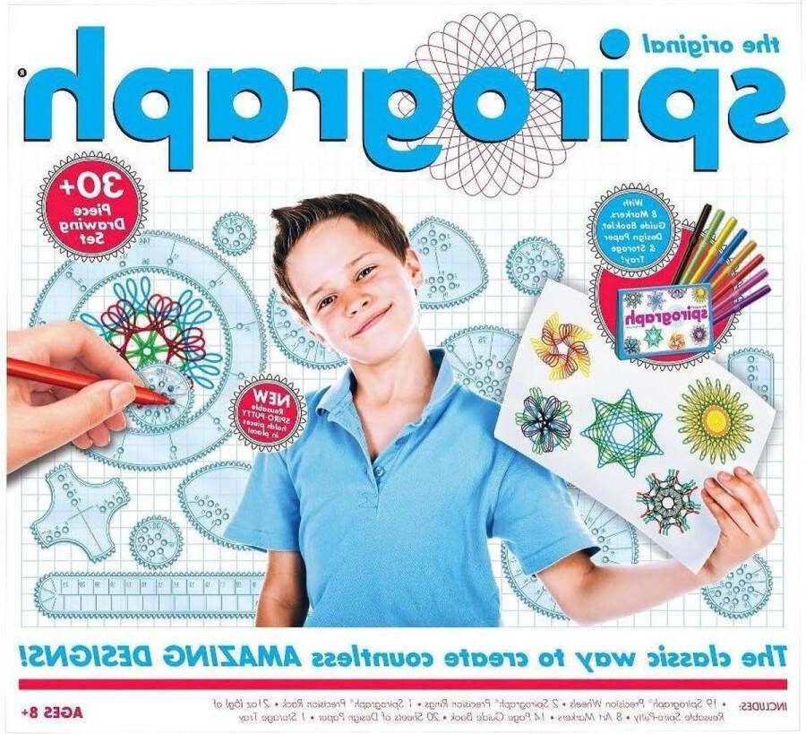 Spirograaf Set Met Stiften knutselpakket in het wit