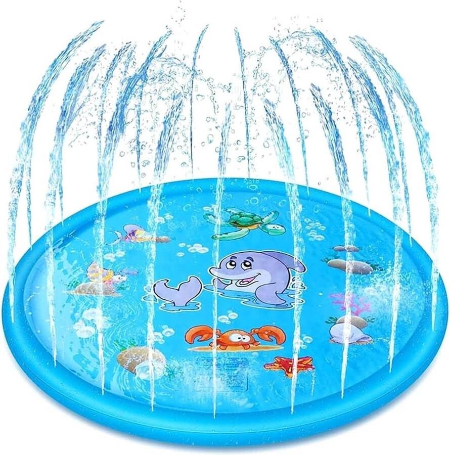 Splash Pad 170 cm watersproeimat voor kinderen zwembad zomer waterspeelgoed huisdieren irrigatie Waterspeelmat