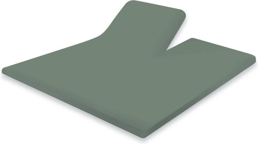 Splittopper Hoeslaken Katoen Perkal Grenat Green 180x200cm Split Enkel Single Split