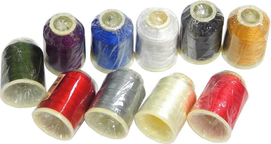 Spoel haakgaren naaigaren 10 kleuren 200 g 3000 m 6-voudig 075 mm nr 50 polyester