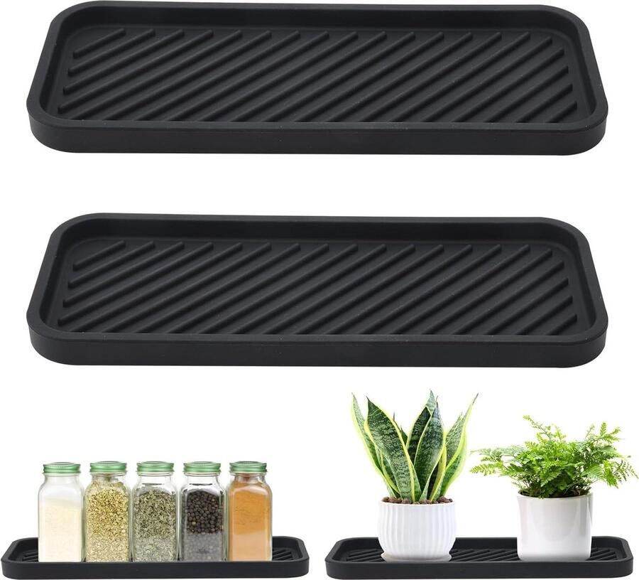 Spoelbak Organizer Keuken Siliconen Sponshouder & Gootsteenorganizer Sponshouder voor Sponzen Borstels Zeep 2 Stuks