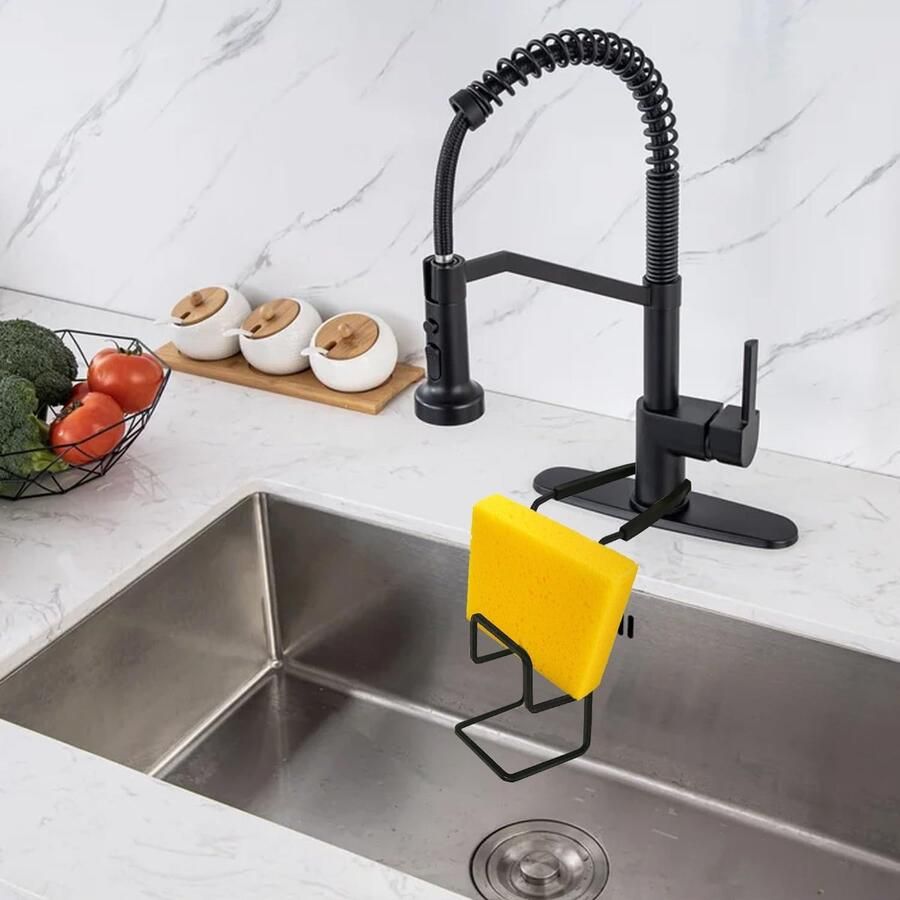 Sponshouder voor in de keuken hangende spoelbak-organizer praktische sponshouder voor de keuken hoogwaardige sponshouder voor de spoelbak ruimtebesparende sponshouder