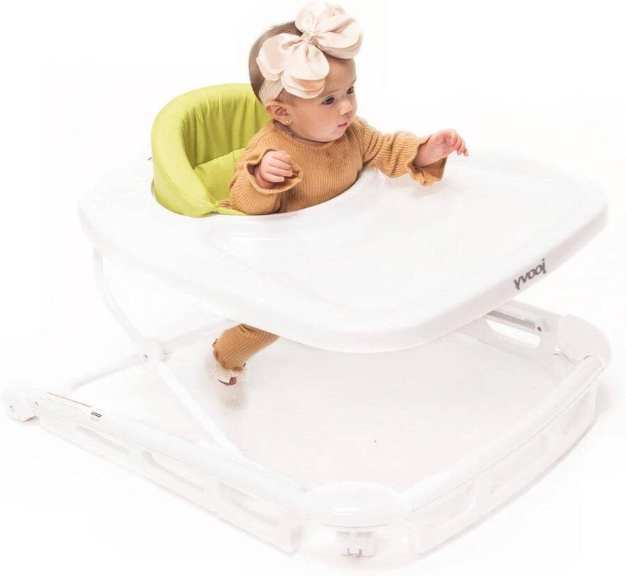 Spoon Walker groen loopwagen voor baby's met lepeltje