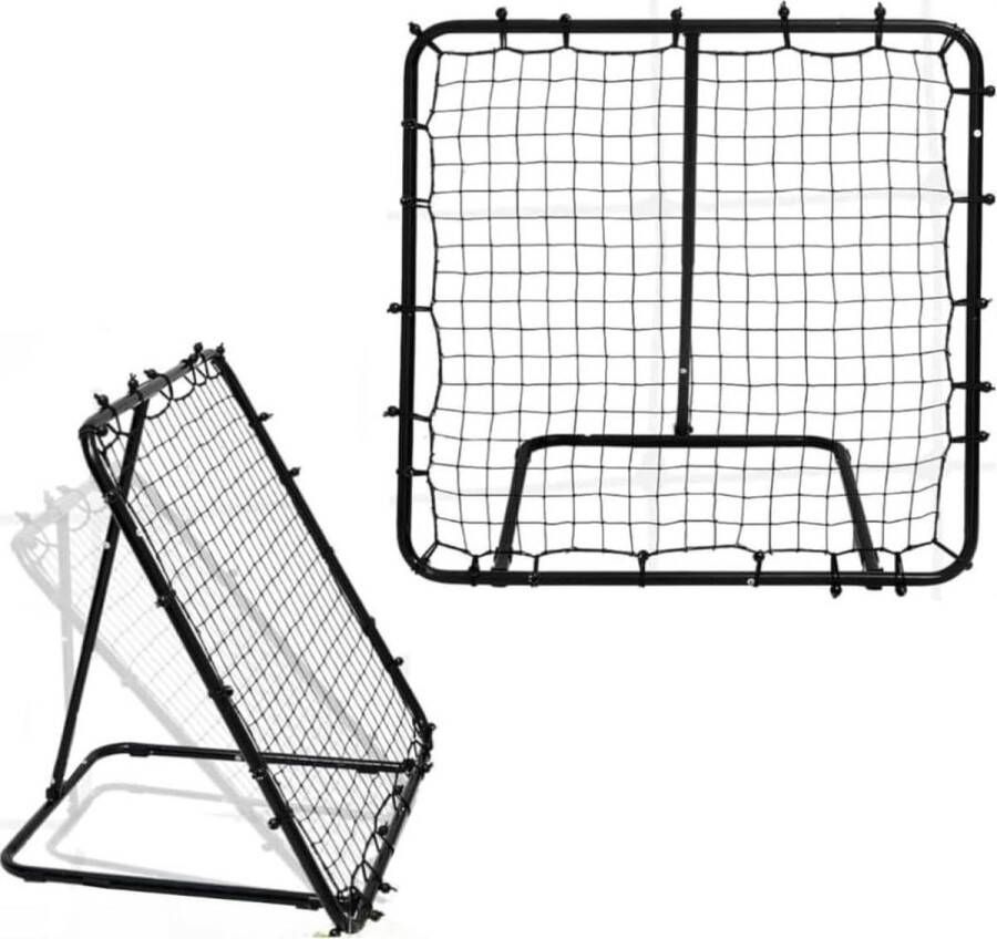 Sport Rebounder 120 x 120 cm Verstelbaar en Opvouwbaar Voor Voetbal Volleybal Handbal Basketbal