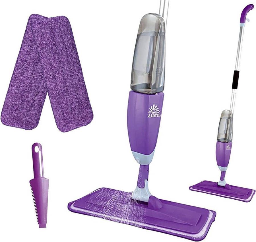 Spray Mop met wasbare pads voor tegels houten laminaatvloeren Huishoudelijke natte droge dweilen vloerreiniger 1x sproeidweil 2x pads