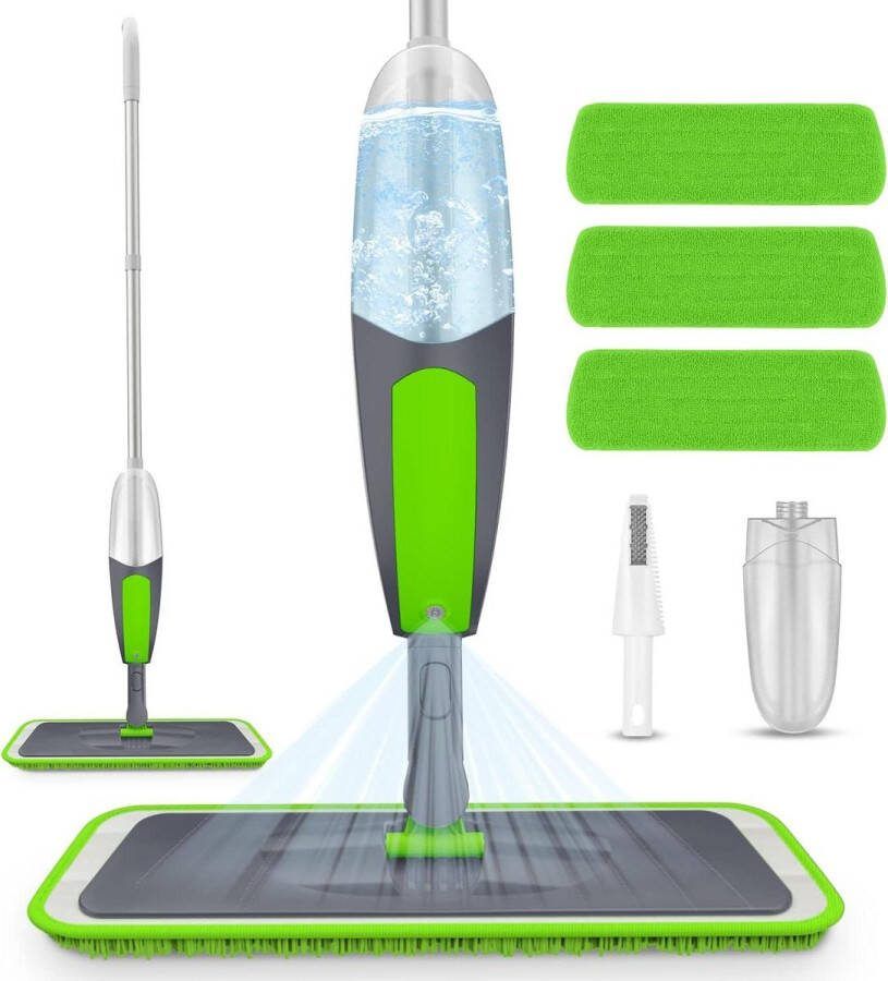 Spray Mop voor vloerreiniging Microfiber Mop Droog Nat 3 herbruikbare dweilpads 550 ml fles laminaat tegels hout hardhouten