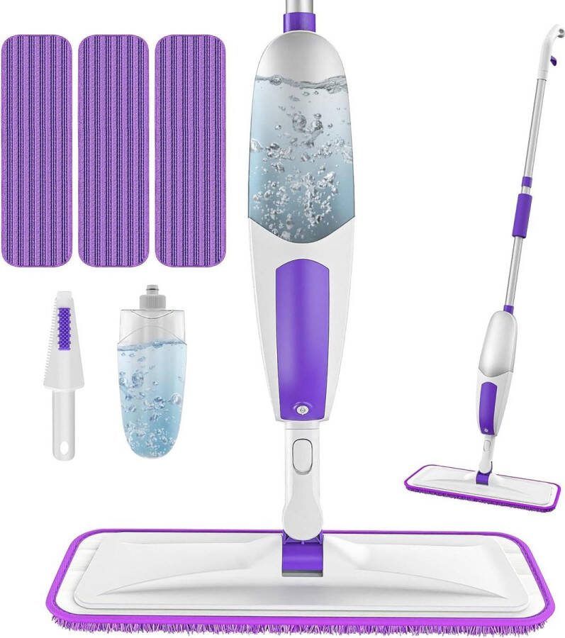 Spray Mops Microvezel Mop met 3 Wasbare Pads voor Vloerreiniging Droog Nat Moppen voor Hout Laminaat Tegel Vinyl Keuken Vloeren met Hervulbare Fles
