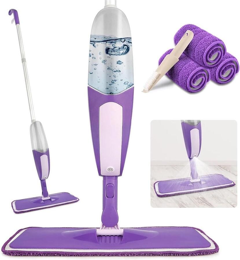 Spray Mops voor vloerreiniging Microfiber Vloer Mop met 550ML Hervulbare Fles 3 STKS Wasbare Pads voor Hardhout Laminaat Hout Keramische Tegels