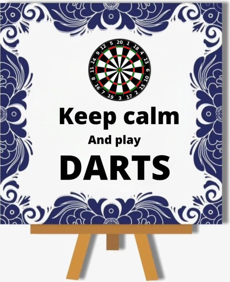 Spreukentegel Spreuken bordje Keep calm and play darts