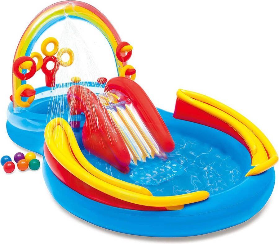 Springkussen Spring Kussen Zwembad Waterglijbaan Springkussen met Zwembad