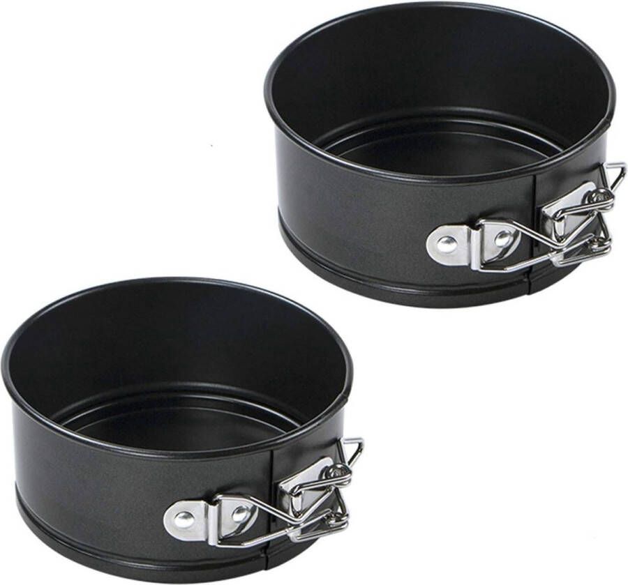 Springvorm 11cm mini taartvorm anti-aanbaklaag koolstofstaal bakvorm set van 2
