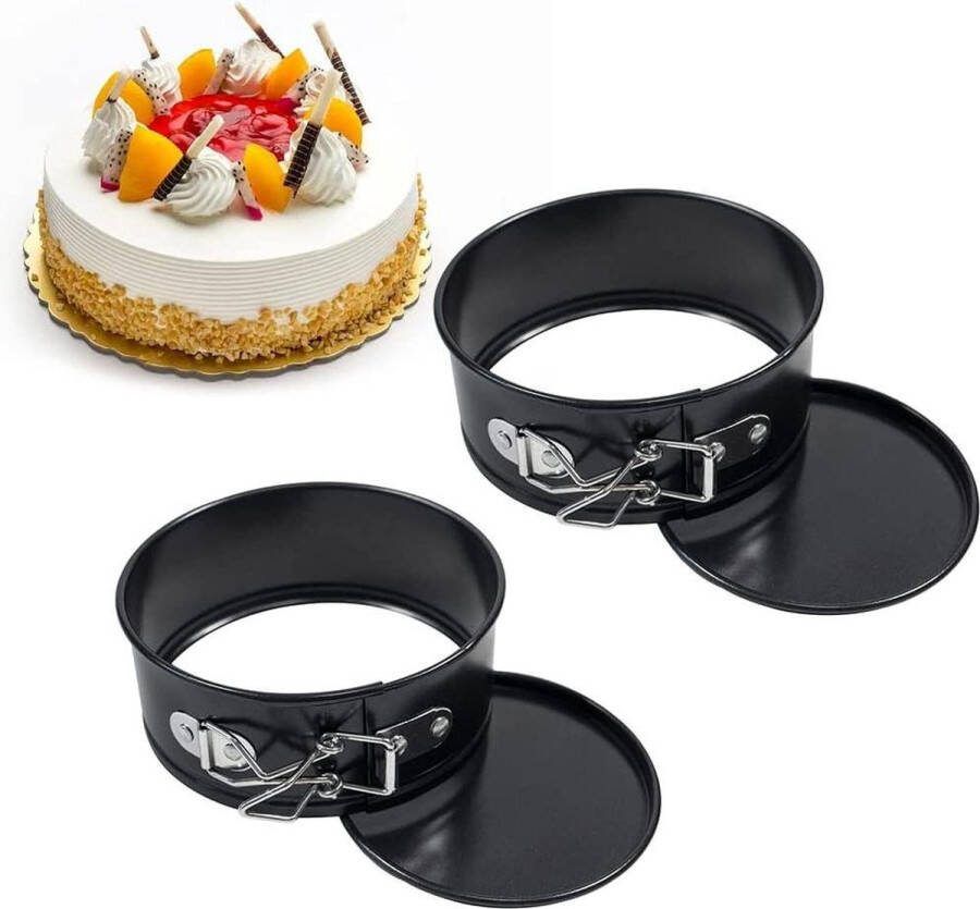 Springvorm 12-cm Mini Ronde Bakvormen 2 Stuks Anti-aanbaklaag