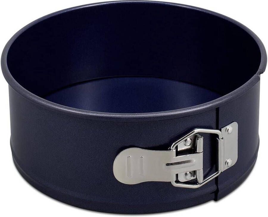 Springvorm 20cm Antiaanbaklaag Koolstofstaal Duurzaam Donkerblauw Premium Oven Bakvormen Vaatwasmachinebestendig 5 Jaar Garantie