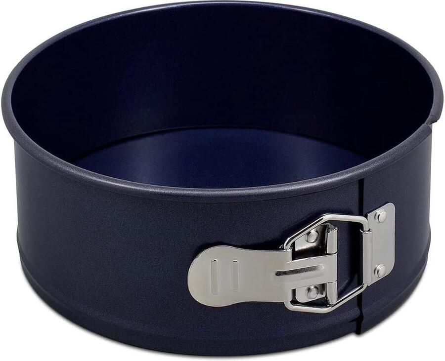Springvorm 20cm Koolstofstaal Donkerblauw Premium Duurzaam Oven Bakvorm Vaatwasmachinebestendig 5 Jaar Garantie