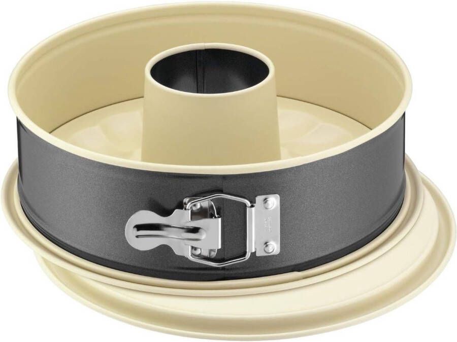 Springvorm 26 cm rond 2 bodems platte en buisbodem ronde bakvorm met antiaanbaklaag lekvrij Inspiratie Plus
