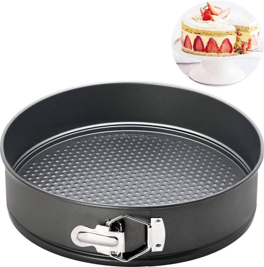 Springvorm 26 cm rond bakvorm 26 cm rond bakvorm met antiaanbaklaag taartvorm 26 cm rond platte bodem lekvrij afneembare platte bodem voor het bakken van verschillende cakes brood