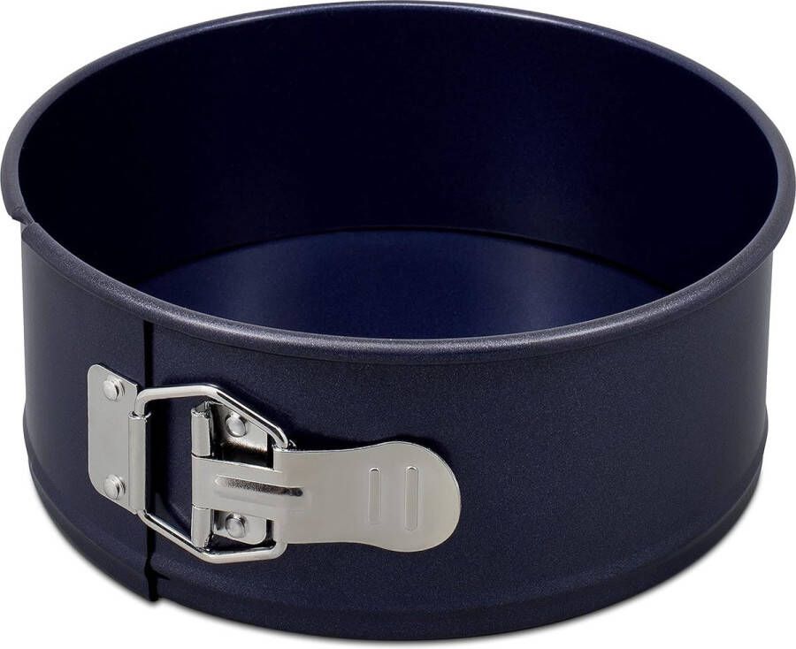 Springvorm Antiaanbaklaag Koolstofstaal Donkerblauw Platte bodem Kleine cakevorm Bakvorm Kleine coating Springvorm Vaatwasmachinebestendig