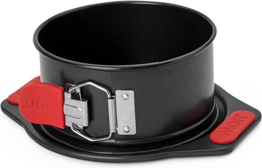 Springvorm diameter 15 cm met lekvrije bodem en siliconen handgrepen tot 230 °C hittebestendig PFAS-vrij anti-aanbaklaag Springvorm