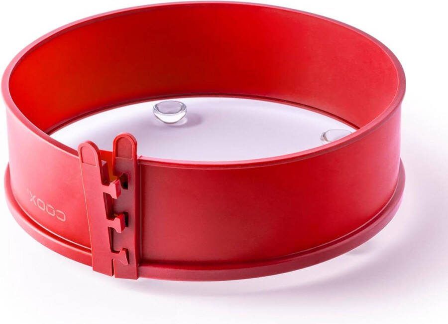 Springvorm met glazen serveerplaat en glazen poten Ø 26 cm (rood) Ideaal voor taart en cake baking Springvorm